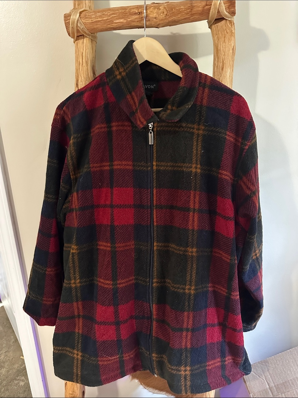 Vintage Women’s Fleece Soft Flannel Jacket with pockets